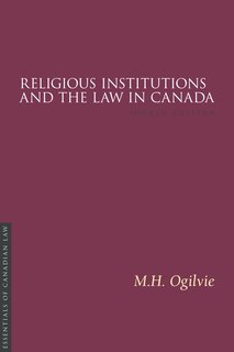 Front cover_Religious Institutions And The Law In Canada 4/e