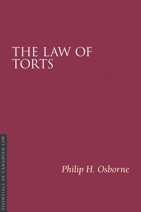Front cover_The Law Of Torts, 6/e