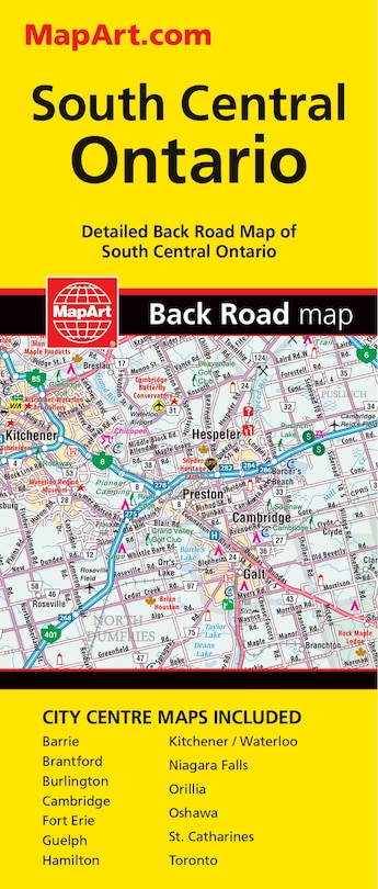 South Central Ontario Back Roads Folded Map