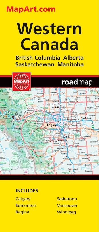 Western Canada Folded Map