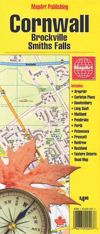 Front cover_Cornwall Brockville Smith Falls Folded Map