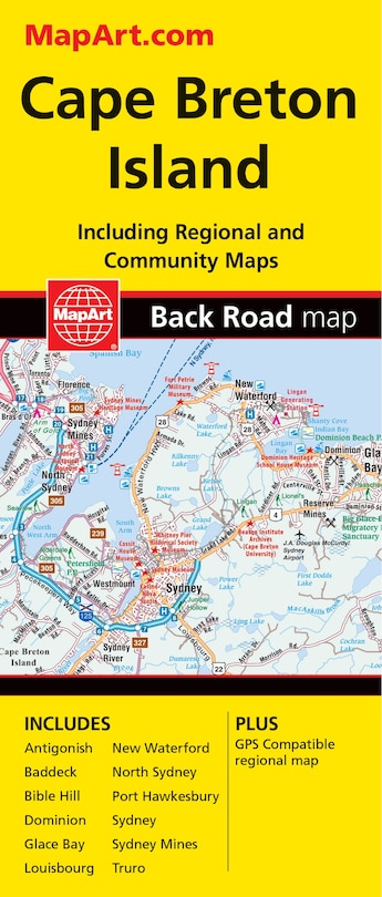 Cape Breton Island Folded Map