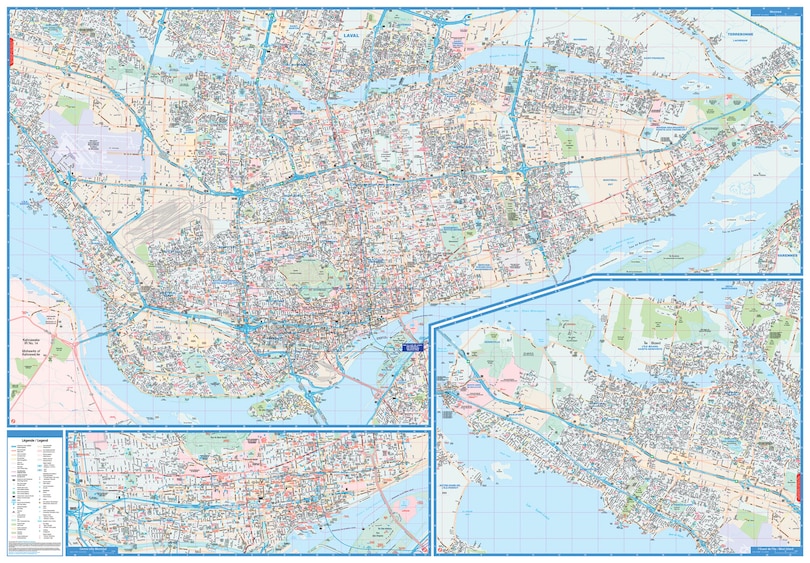 Couverture_Montréal Carte murale plastifiée / Laminated Wall Map