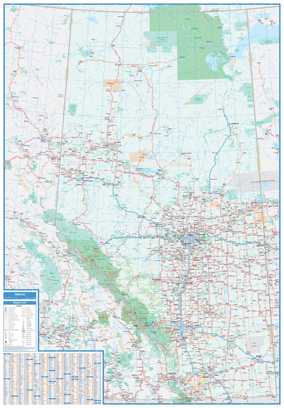 Front cover_Alberta Laminated Wall Map