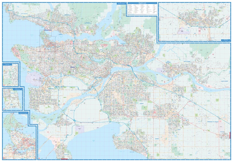 Couverture_Vancouver Fraser Valley Laminated Wall Map