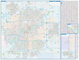 Edmonton Laminated Wall Map