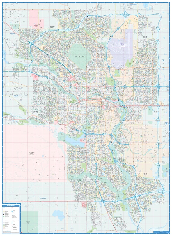 Front cover_Calgary Laminated Wall Map