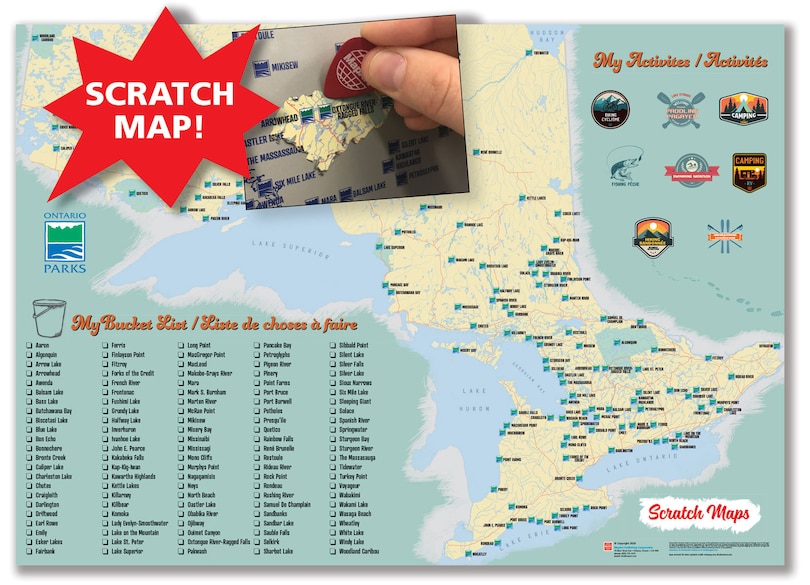 Ontario Parks Scratch Map