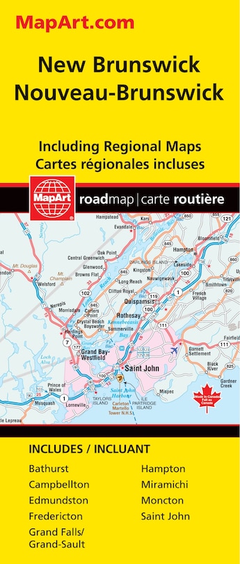 Front cover_New Brunswick Nouveau-Brunswick Folded Map