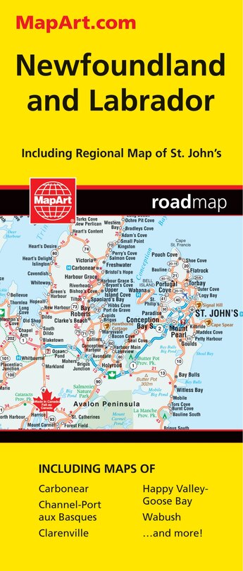 Newfoundland And Labrador Folded Map