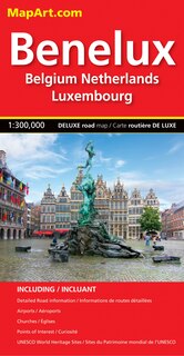 Benelux Folded Map: Belgium Netherlands Luxembourg