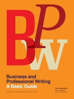 Front cover_Business and Professional Writing: A Basic Guide, Third Canadian Edition