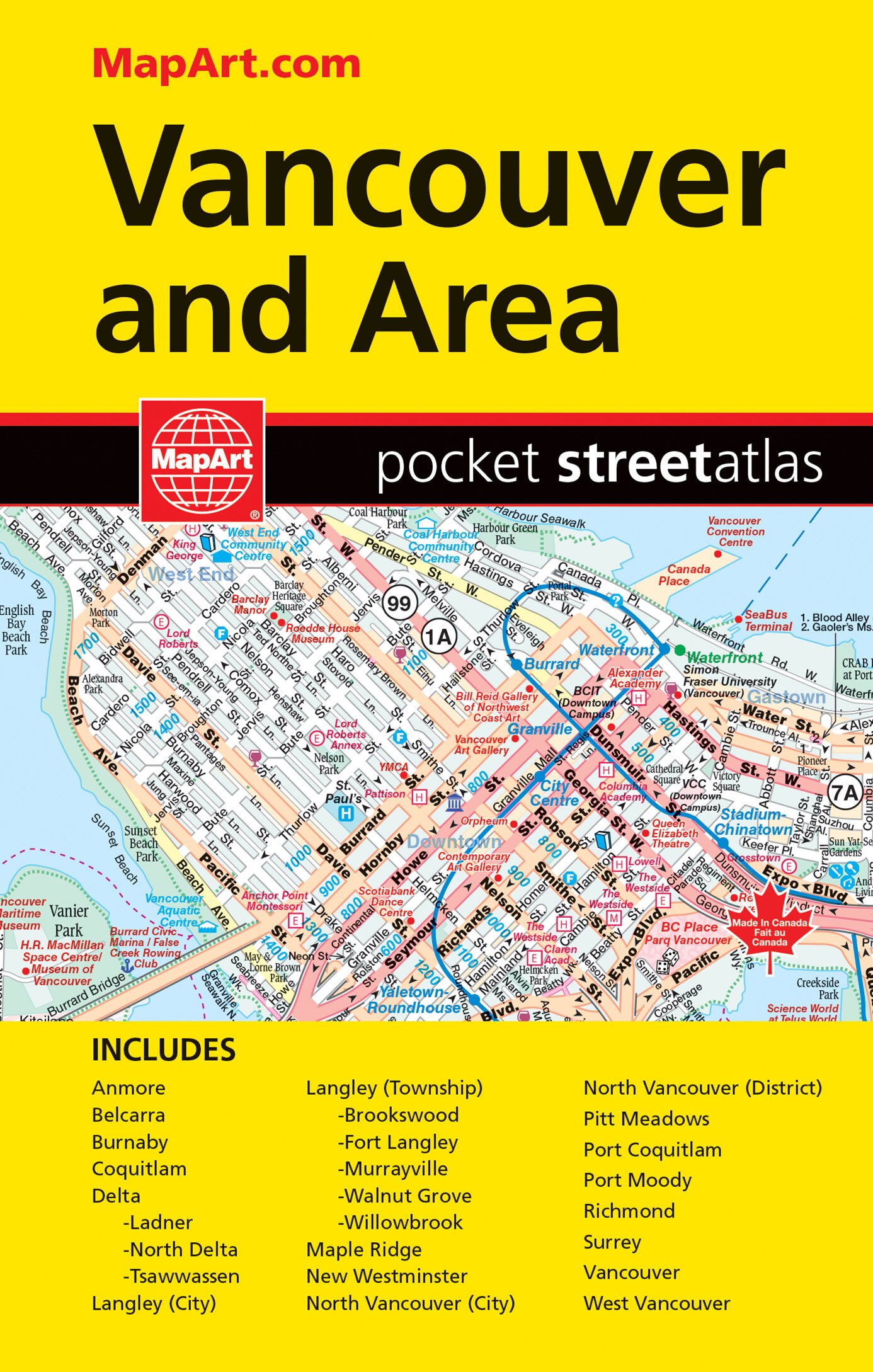 Vancouver And Area Pocket Street Atlas Book By Mapart