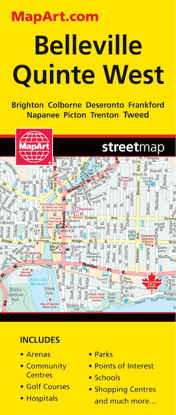 Front cover_Belleville Quinte West Folded Map