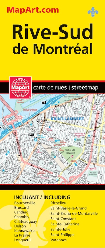 Rive-sud De Montréal Folded Map