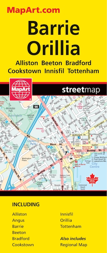Barrie Orillia Folded Map