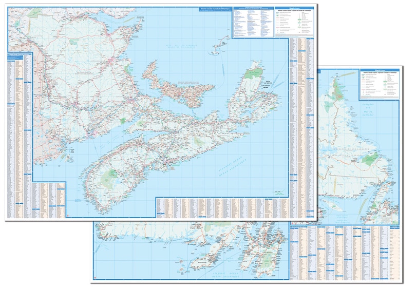 Front cover_Atlantic Canada Laminated Wall Map