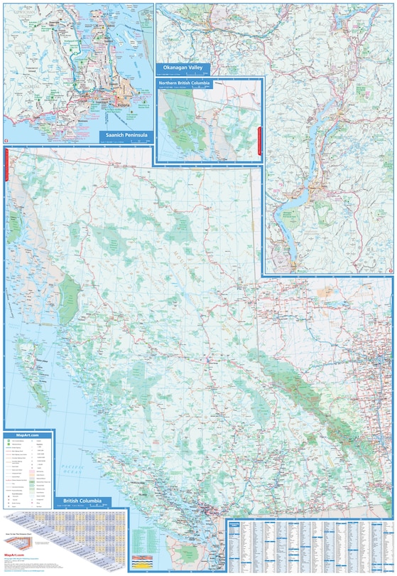 Couverture_British Columbia Laminated Wall Map