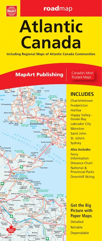 Front cover_Atlantic Canada Folded Map