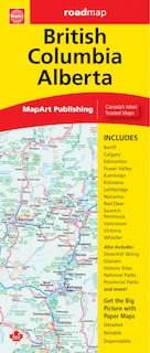 British Columbia Alberta Folded Map