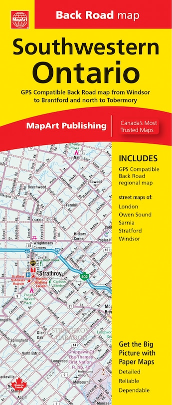 Front cover_Southwestern Ontario Back Roads Folded Map