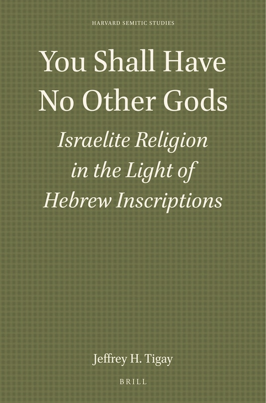 Couverture_You Shall Have No Other Gods: Israelite Religion in the Light of Hebrew Inscriptions