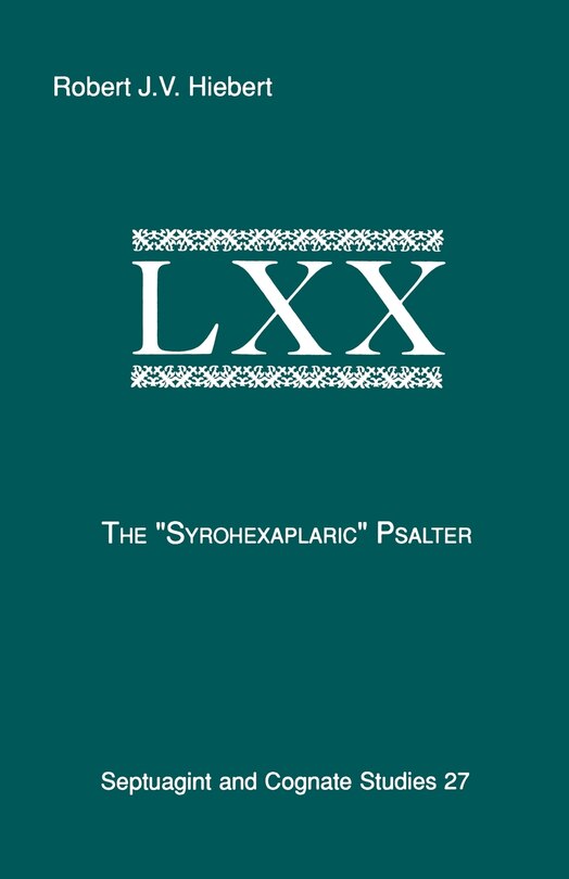 Front cover_The Syrohexaplaric Psalter