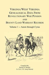 Couverture_Virginia and West Virginia Genealogical Data from Revolutionary War Pension and Bounty Land Warrant Records