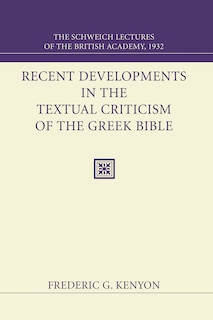Front cover_Recent Developments in the Textual Criticism of the Greek Bible