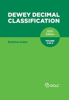 Front cover_Dewey Decimal Classification, 2023 (Relative Index) (Volume 4 of 4)