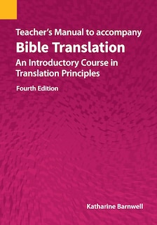 Front cover_Teacher's Manual to accompany Bible Translation