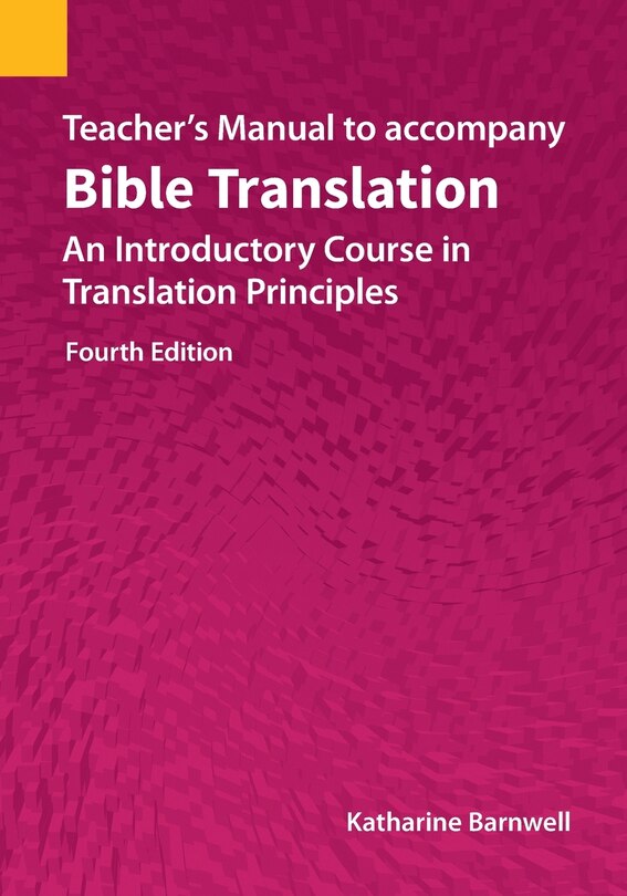Front cover_Teacher's Manual to accompany Bible Translation