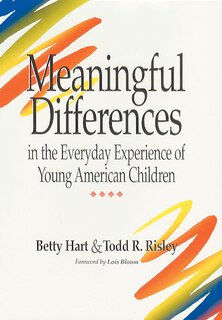 Front cover_Meaningful Differences In The Everyday Experience Of Young American Children