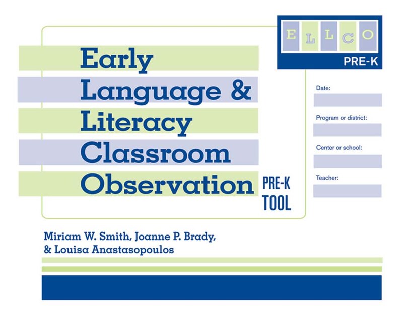 Front cover_Early Language And Literacy Classroom Observation Tool, Pre-k (ellco Pre-k)