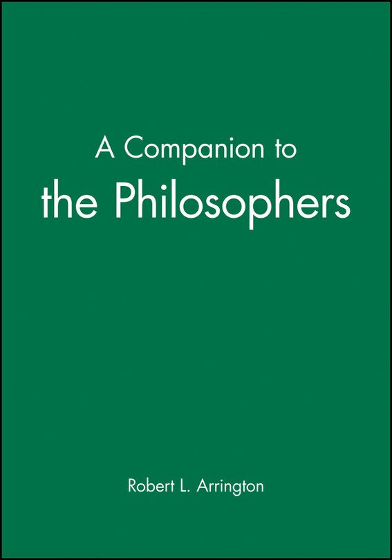 Front cover_A Companion to the Philosophers