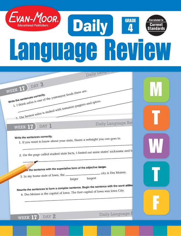 Front cover_Daily Language Review, Grade 4 Teacher Edition