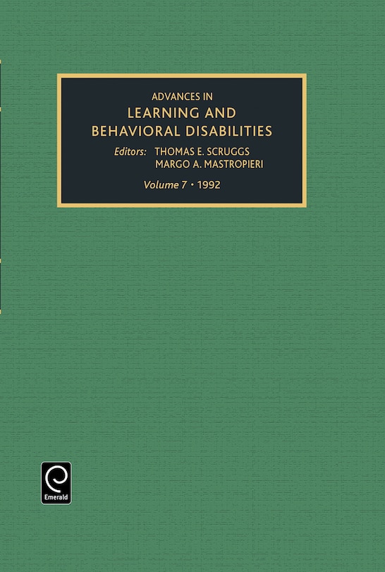 Couverture_Advances in Learning and Behavioural Disabilities