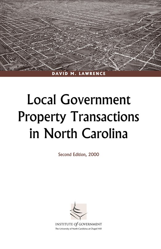 Front cover_Local Government Property Transactions In North Carolina