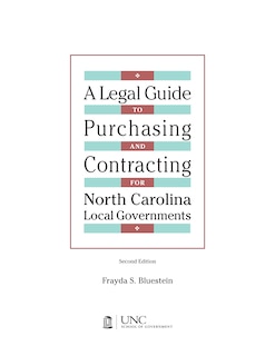 Front cover_Legal Guide to Purchasing and Contracting for North Carolina Local Governments