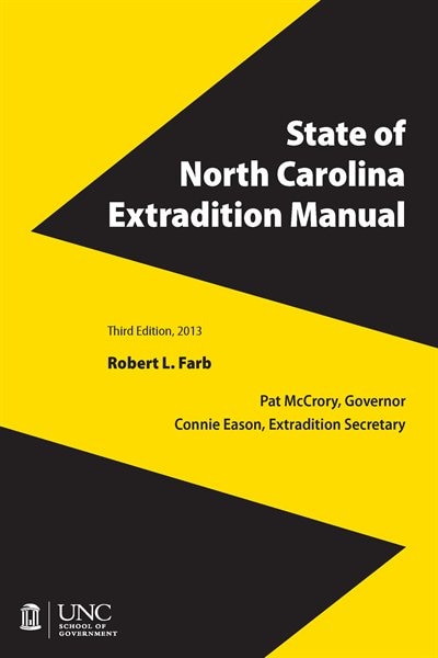 Couverture_State Of North Carolina Extradition Manual