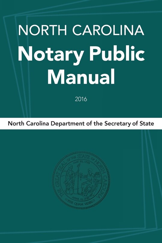 Front cover_North Carolina Notary Public Manual, 2016