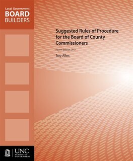 Couverture_Suggested Rules Of Procedure For The Board Of County Commissioners