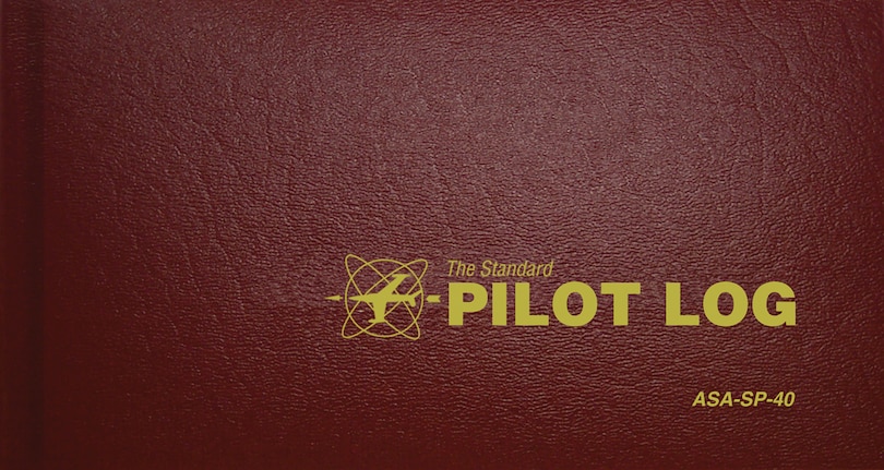 Front cover_The Standard Pilot Log (Burgundy)