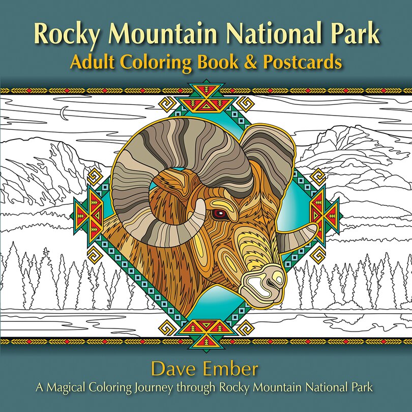Couverture_Rocky Mountain National Park Adult Coloring Book & Postcards