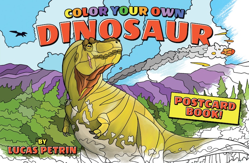 Front cover_Color Your Own Dinosaur Postcard Book