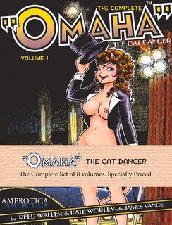 Front cover_The Complete Omaha the Cat Dancer set of 8 volumes