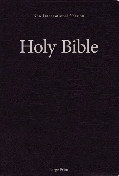Front cover_Niv, Holy Bible, Large Print, Paperback, Black