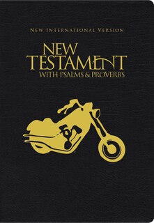 Front cover_Niv, New Testament With Psalms And   Proverbs, Pocket-sized, Paperback, Black Motorcycle