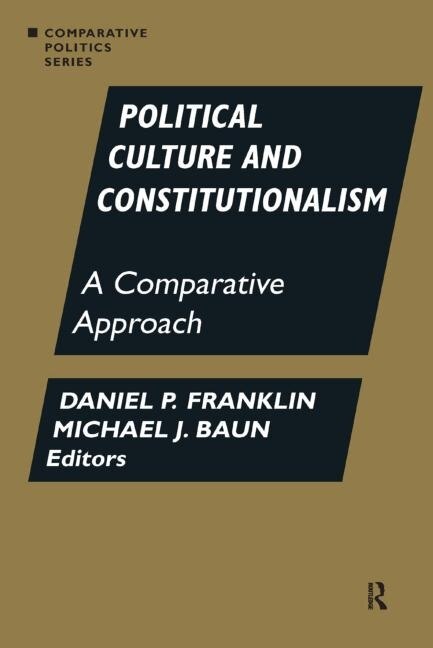 Couverture_Political Culture and Constitutionalism