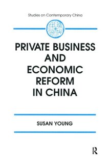 Couverture_Private Business And Economic Reform In China